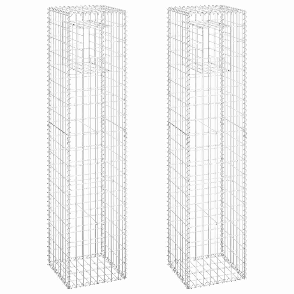 Pali per gabbioni Vidaxx 2 pz 40x40x180 cm in ferro