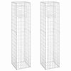 Vidaxl schanskorf palen 2 st 40x40x180 cm ijzer