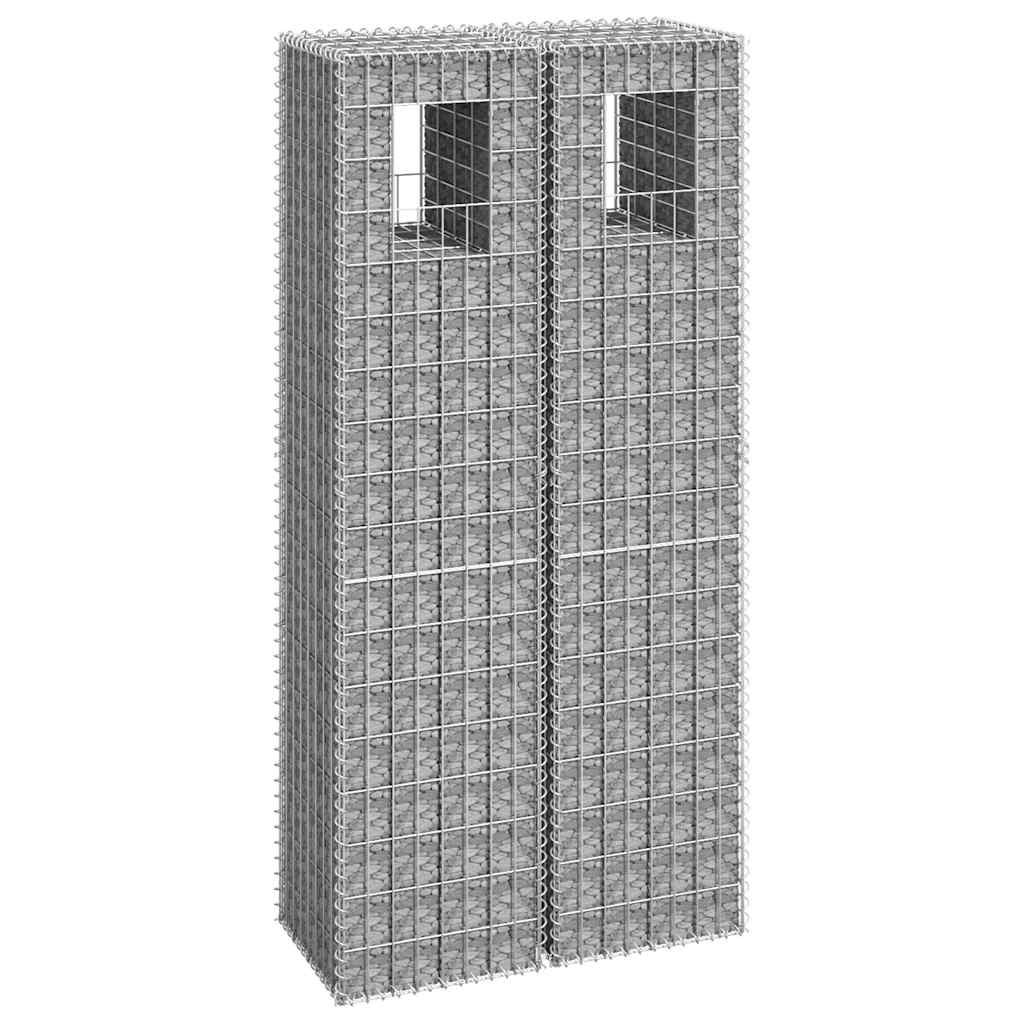 Pali per gabbioni Vidaxx 2 pz 40x40x180 cm in ferro