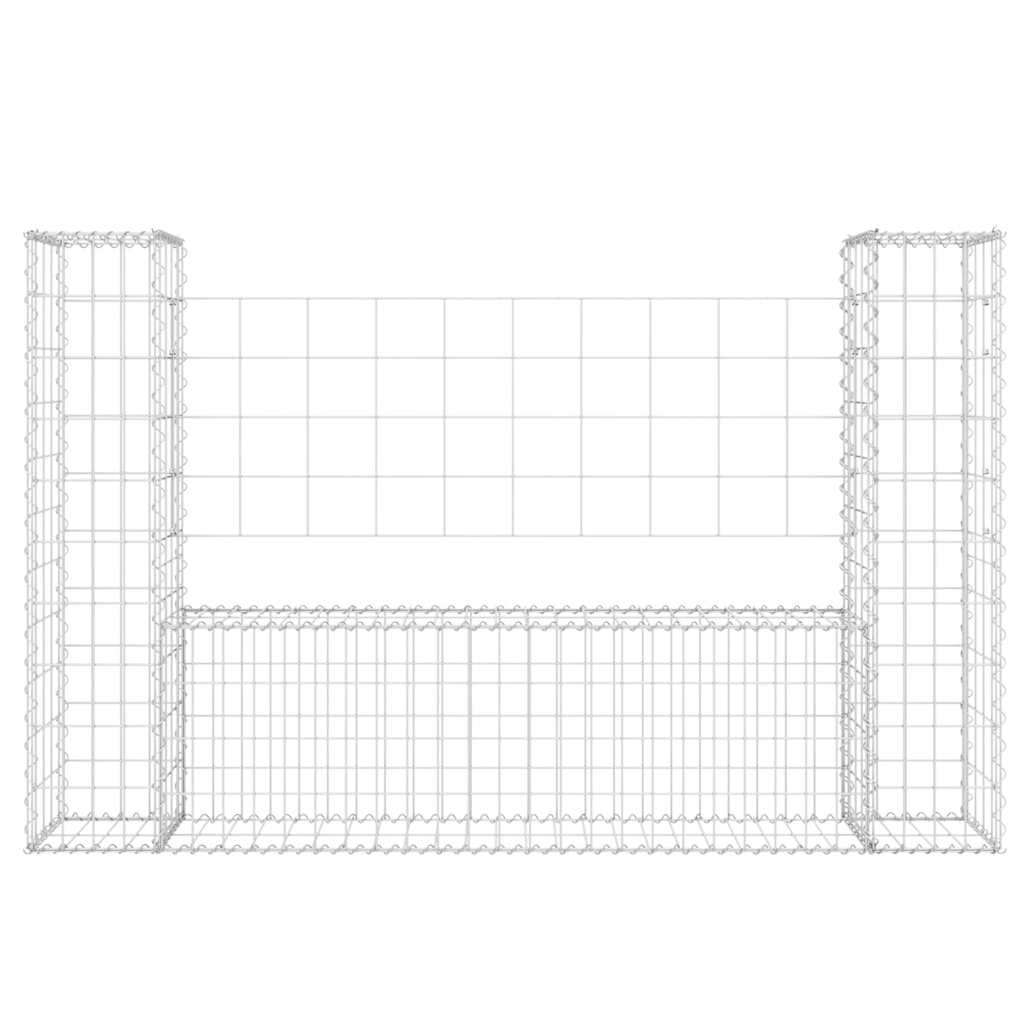 Vidaxl Schanskorf en forma de U con 2 postes 140x20x100 cm de hierro
