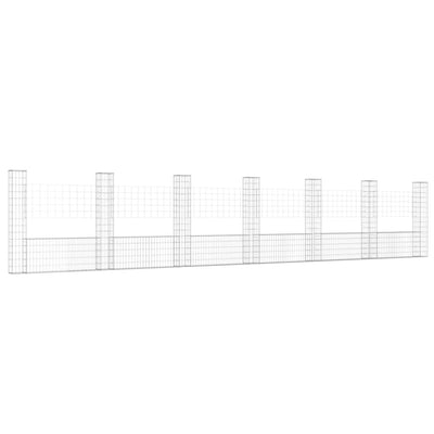 Vidaxl Schanskorf a forma di U con 7 post 740x20x150 cm