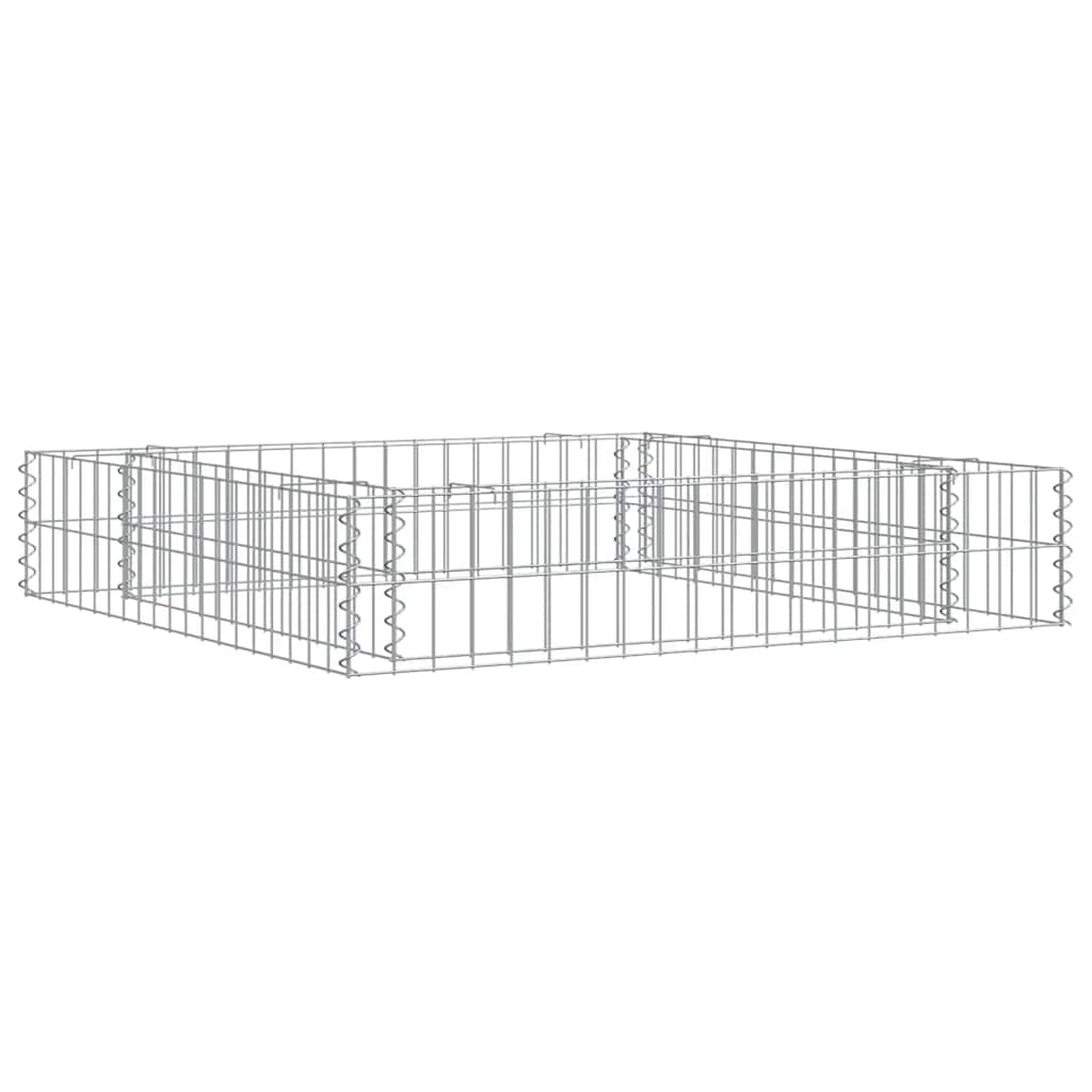 Vidaxl Gabion Planter elevado 100x100x20 cm de acero galvanizado