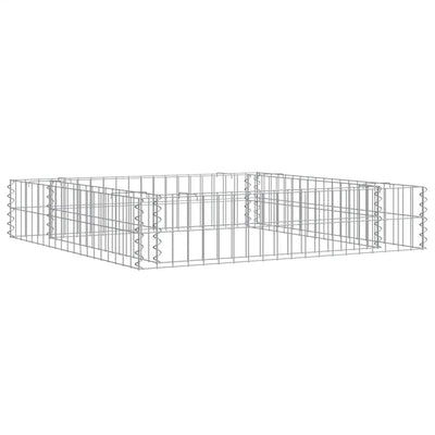 Vidaxl gabion plantenbak verhoogd 100x100x20 cm gegalvaniseerd staal