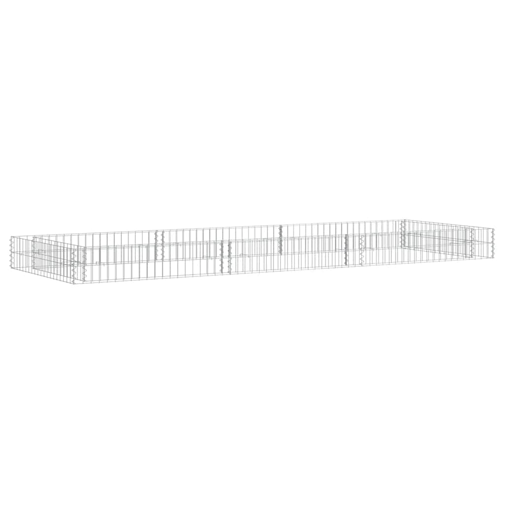 Vidaxl gabion plantenbak verhoogd 300x100x20 cm gegalvaniseerd staal