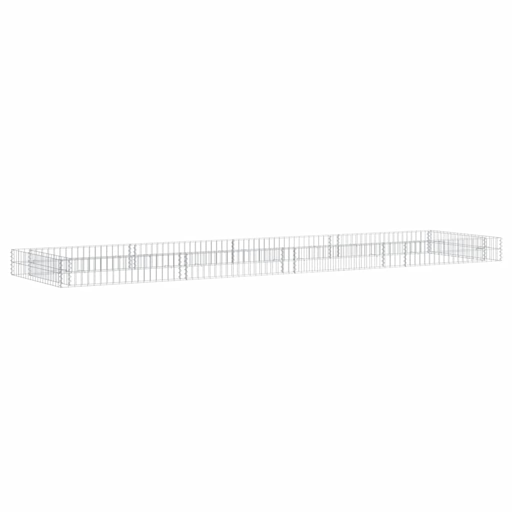 Vidaxl gabion plantenbak verhoogd 400x100x20 cm gegalvaniseerd staal