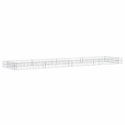 Vidaxl gabion plantenbak verhoogd 400x100x20 cm gegalvaniseerd staal