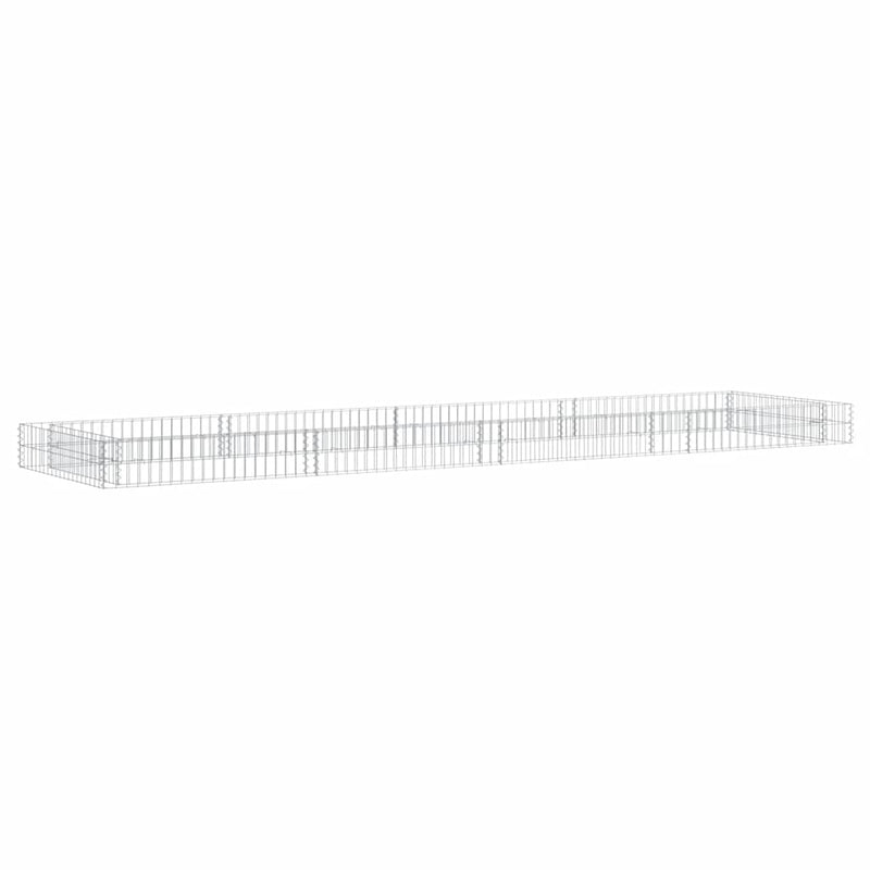Vidaxl Gabion fioriera da 400x100x20 cm in acciaio zincato