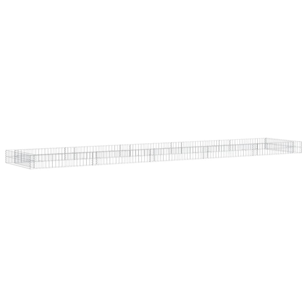 Vidaxl Gabion Planter elevado 500x100x20 cm de acero galvanizado