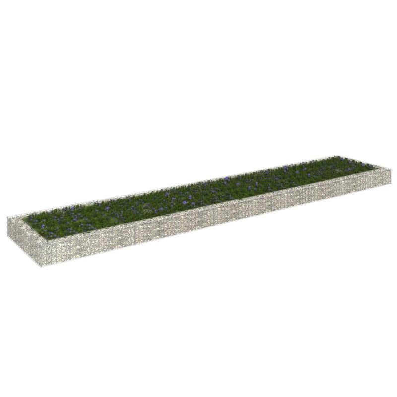 Vidaxl Gabion Planter elevado 500x100x20 cm de acero galvanizado