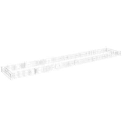 Vidaxl gabion plantenbak verhoogd 600x100x20 cm gegalvaniseerd staal