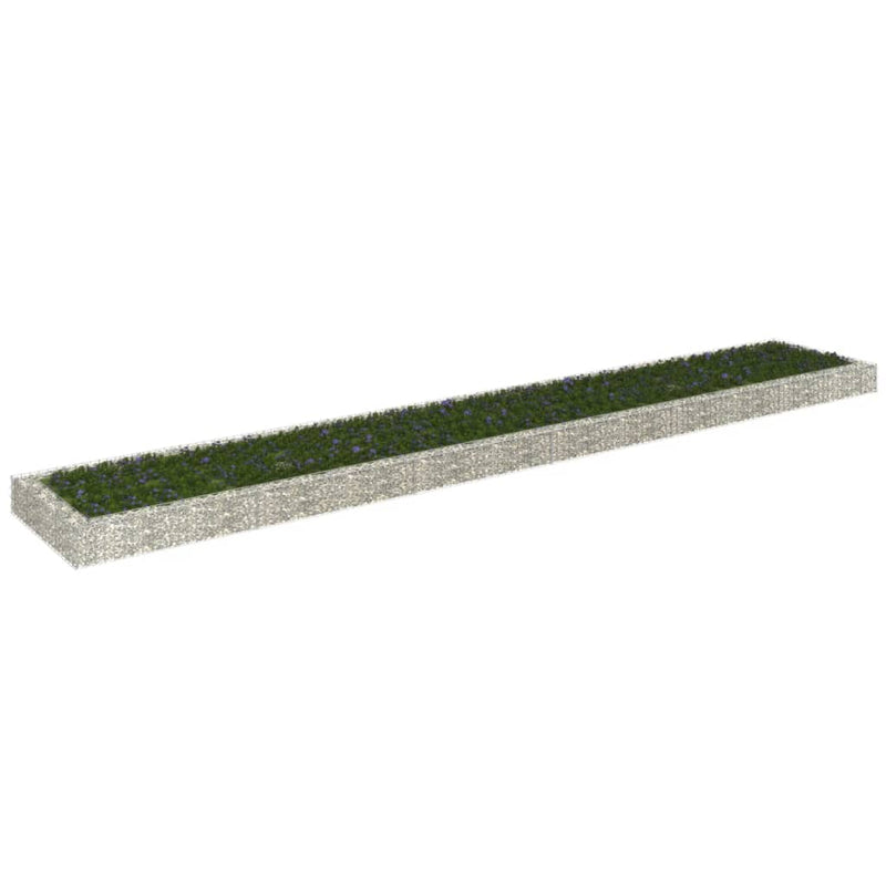 Vidaxl Gabion Planter elevado 600x100x20 cm de acero galvanizado