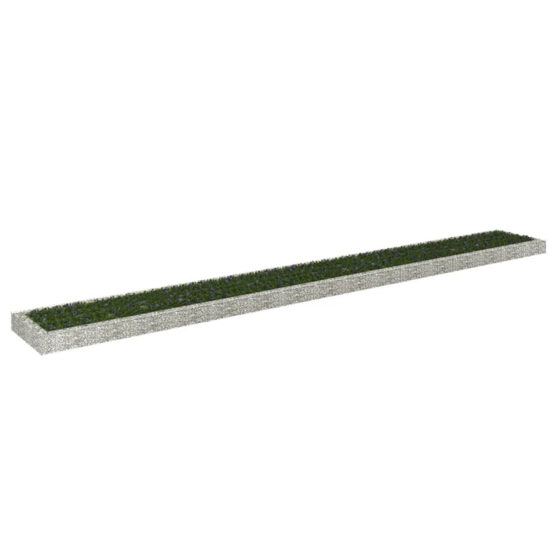 Vidaxl Gabion Planter elevado 800x100x20 cm de acero galvanizado