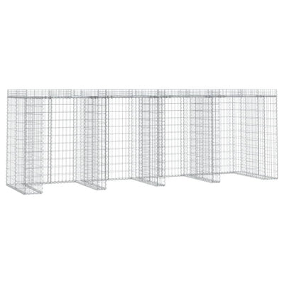 Vidaxl Schans Basket for Garbage Can 350x91x120 cm Galvanized Iron