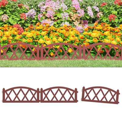 Vidaxl Gazon bordes 17 st 10 m polipropeno rojo