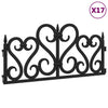 Vidaxl Gazon Edges 17 st 10 m polipropene nero
