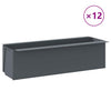 Vidaxl Flower Boxes per pallet euro 12 ST 36x13.5x9,5 cm pp grigio