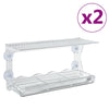 Bidoni del mangime per uccelli vidaxl per finestra 2 pezzi 30x12x15 cm acrilico