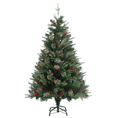 Vidaxl Tree di Natale con coni di pino 120 cm PVC e pe verde