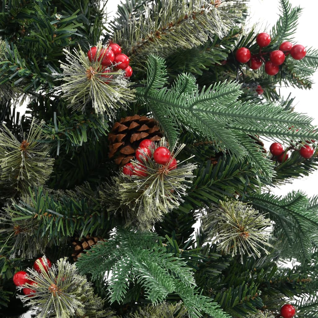 Vidaxl Tree di Natale con coni di pino 150 cm PVC e pe verde