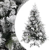 Vidaxl kerstboom met dennenappels en sneeuw 150 cm pvc en pe