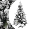 Albero di Natale Vidaxl con coni di pino e neve 195 cm PVC e PE