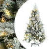 Albero di Natale Vidaxl con coni a LED e pini e neve 195 cm PVC e PE