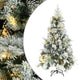Albero di Natale Vidaxl con coni a LED e pini e neve 195 cm PVC e PE