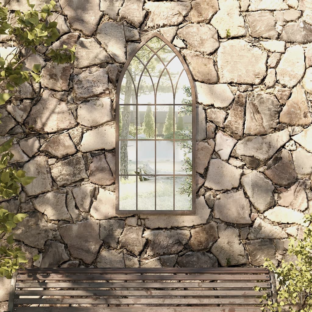 Specchio da giardino Vidaxl 100x45 cm sabbia di ferro