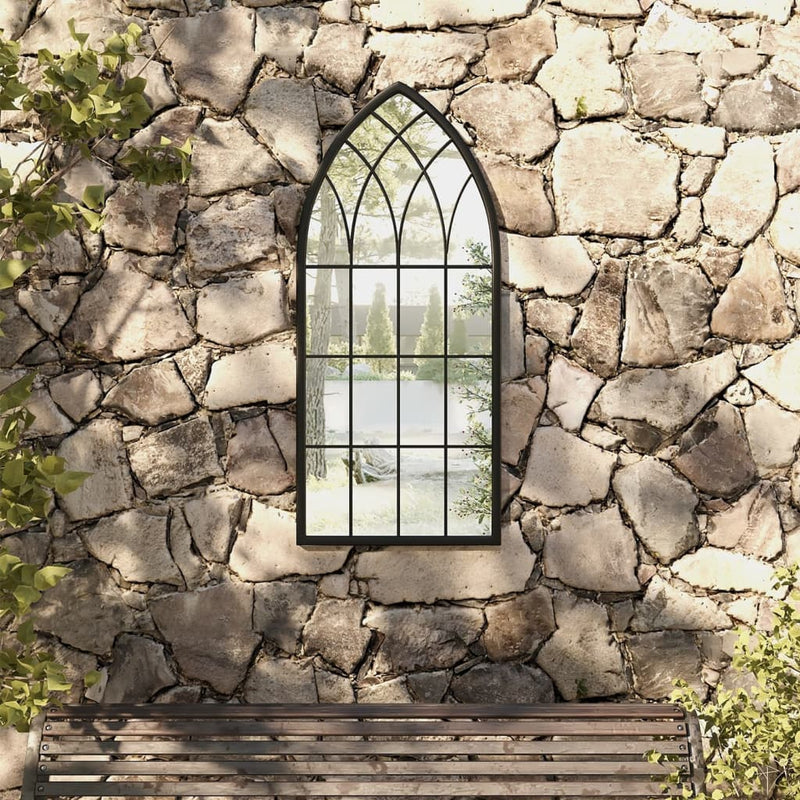 Vidaxl Garden Mirror 100x45 cm Iron Black