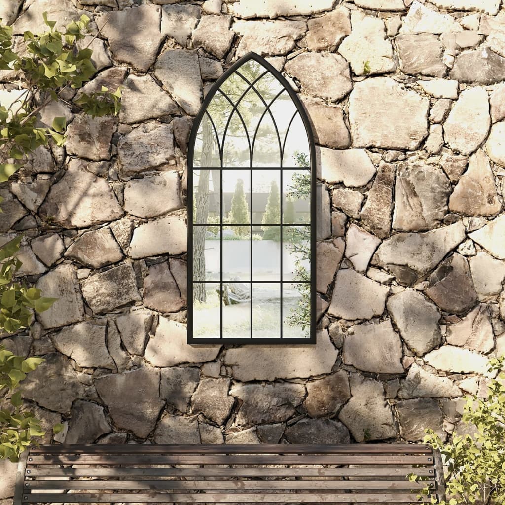 Vidaxl Garden Mirror 100x45 cm Iron Black