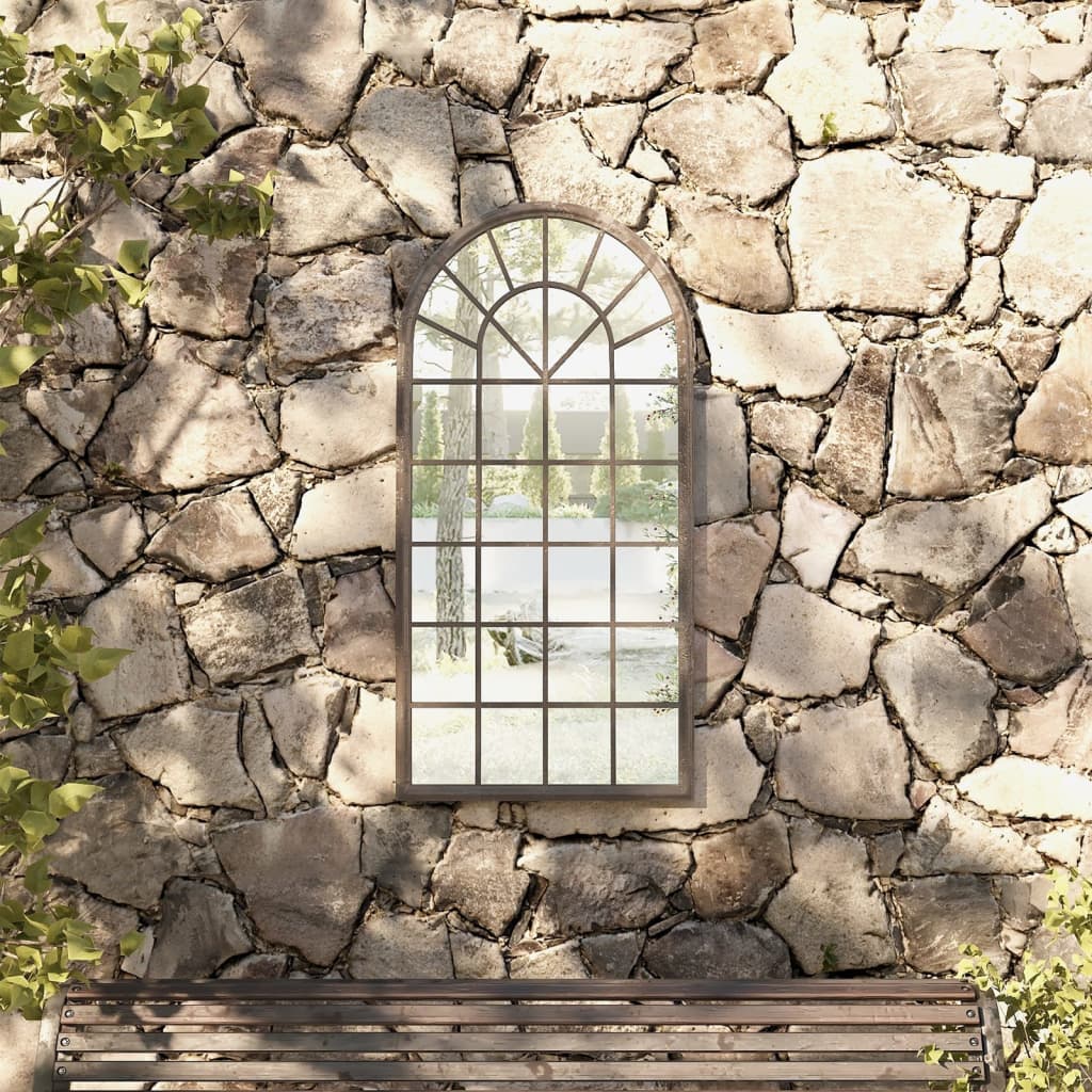 Vidaxl Garden Mirror 90x45 cm Sabbia di ferro.