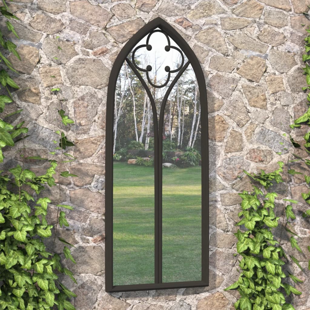 Vidaxl Garden Mirror 70x30 cm de hierro negro