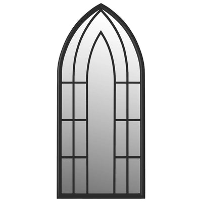 Vidaxl Garden Mirror 100x45 cm de hierro negro