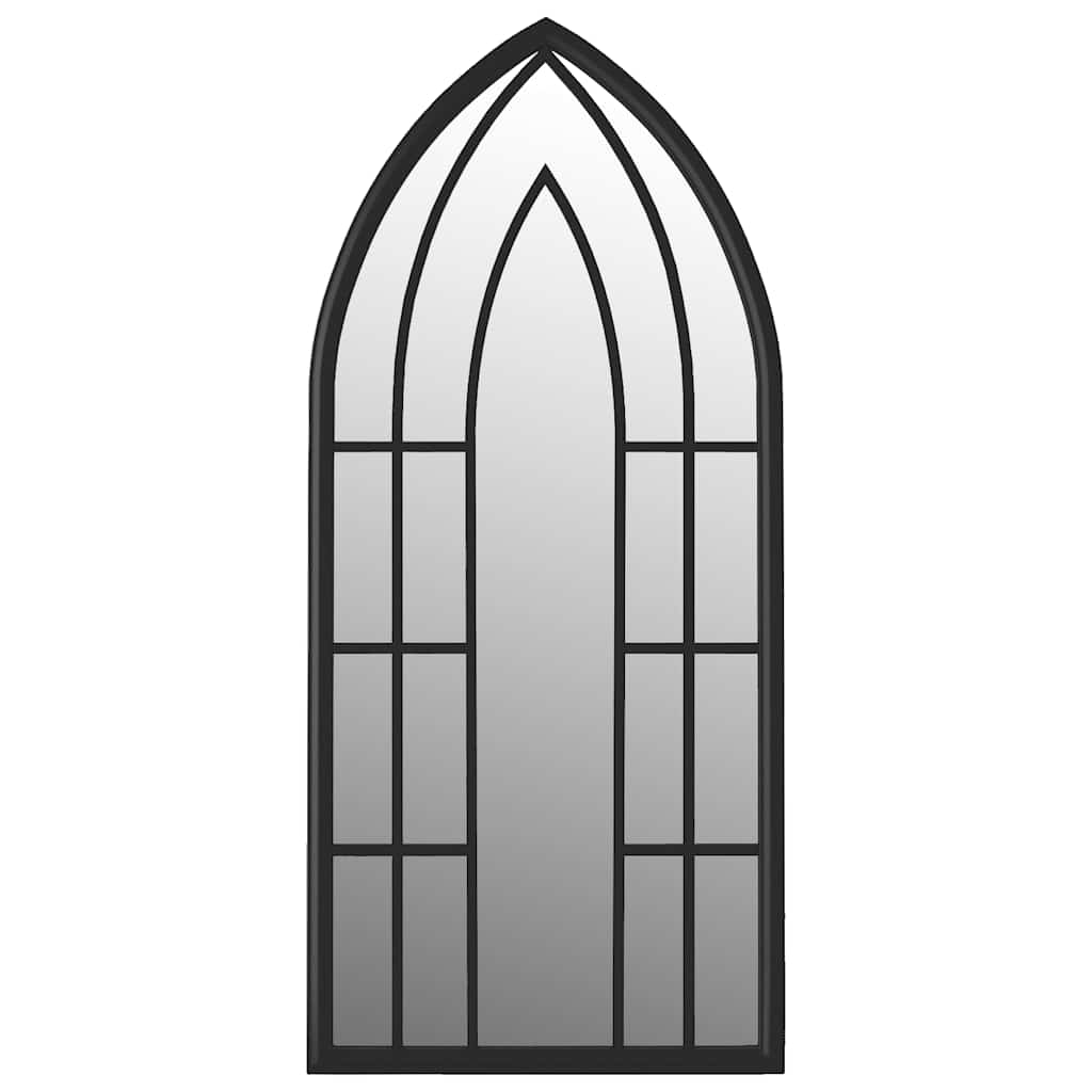 Vidaxl Garden Mirror 100x45 cm de hierro negro