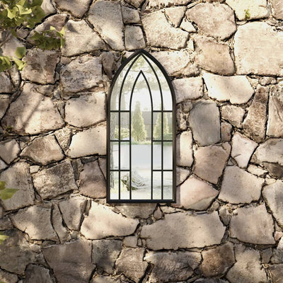 Vidaxl Garden Mirror 70x30 cm de hierro negro