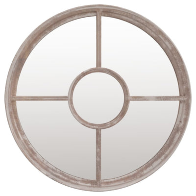 Vidaxl Garden Mirror alrededor de 40x4 cm de arena de hierro