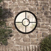 Vidaxl Garden Specchio intorno a 40x4 cm di ferro nero