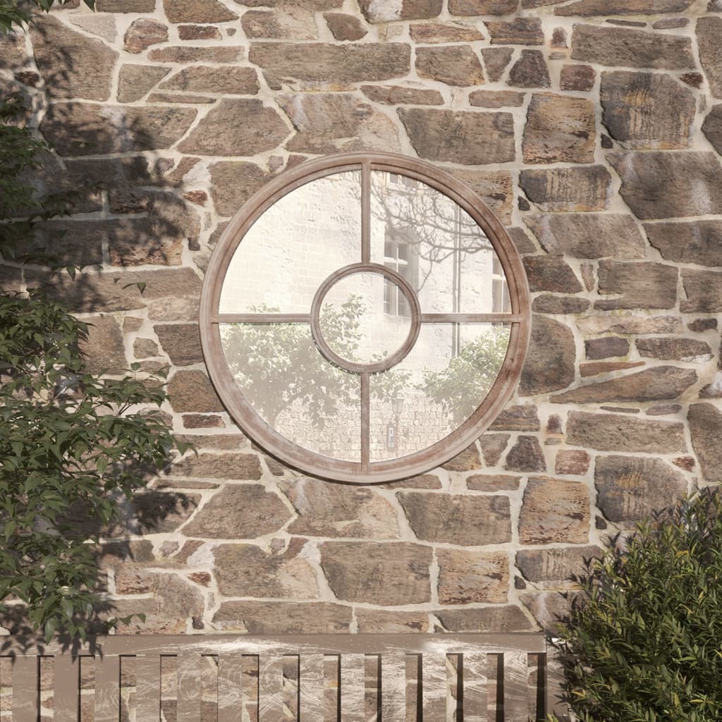 Vidaxl Garden Mirror alrededor de 60x4 cm de arena de hierro
