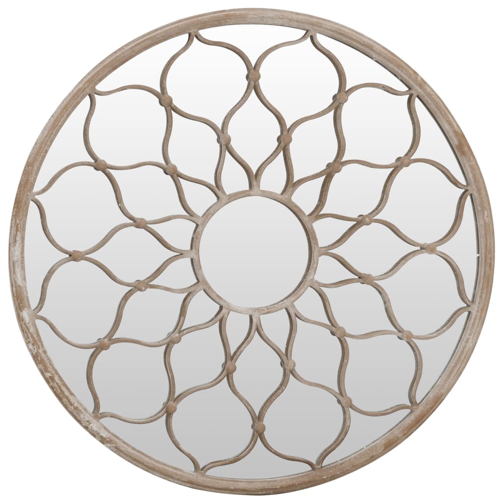 Vidaxl Garden Mirror alrededor de 40x3 cm de arena de hierro