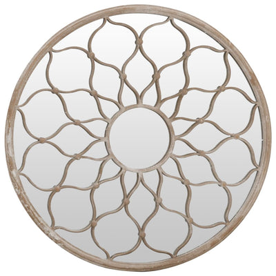 Vidaxl Garden Mirror alrededor de 40x3 cm de arena de hierro