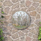Vidaxl Garden Mirror alrededor de 40x3 cm de arena de hierro
