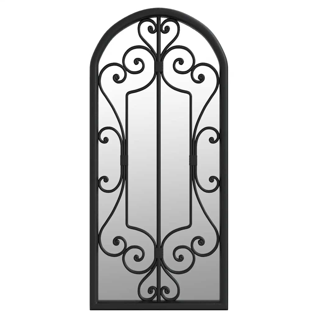 Vidaxl Garden Mirror 100x45 cm de hierro negro