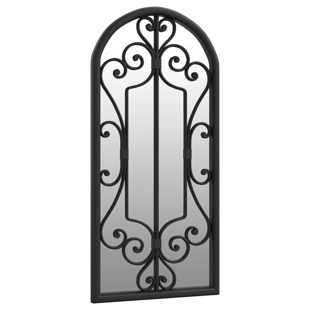 Vidaxl Garden Mirror 100x45 cm de hierro negro