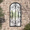 Vidaxl Garden Mirror 100x45 cm de hierro negro