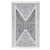 Vidaxl tappeto 160x230 cm di cotone nero e grigio