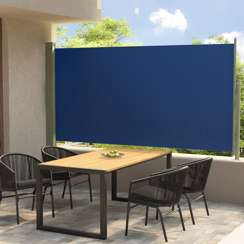 Schermata del giardino Vidaxl estendibile 160x300 cm blu