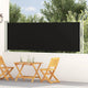 Pantalla de jardín Vidaxl extensible 117x600 cm Negro