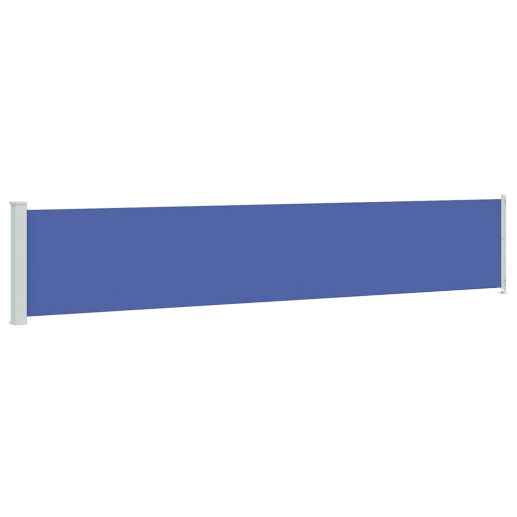 Vidaxl tuinscherm uittrekbaar 117x600 cm blauw