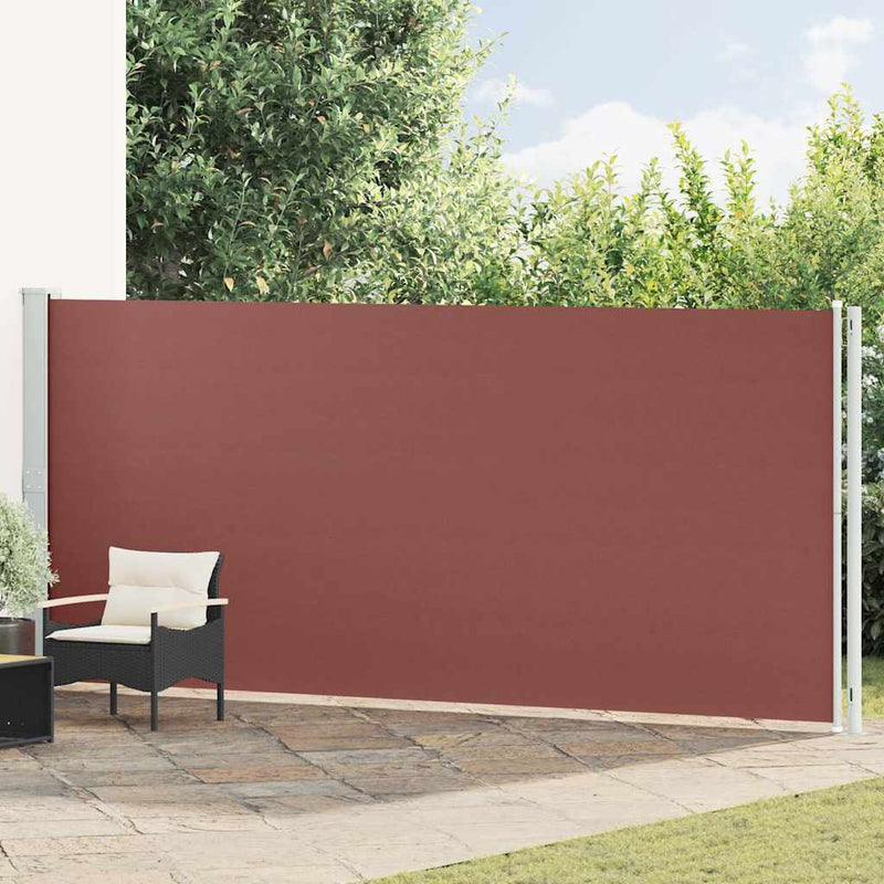 Pantalla de jardín Vidaxl extensible 180x600 cm marrón