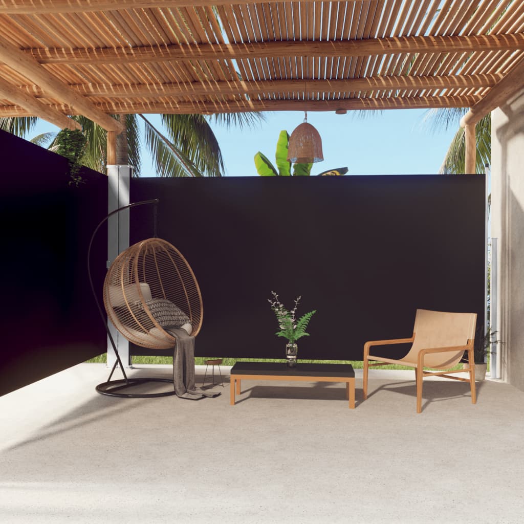 Parabrisas Vidaxl extensible 200x600 cm negro